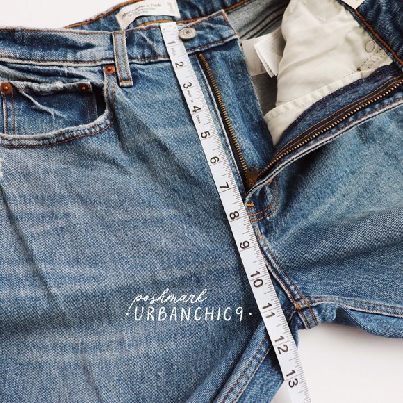 NWT ABERCROMBIE 90s Relaxed Jean Ripped Knee Medium Blue size 26 - Picture 9 of 15